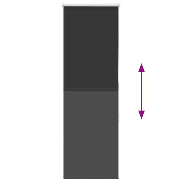 Verdunkelungsrollo Schwarz 45x150 cm Stoffbreite 40,7 cm