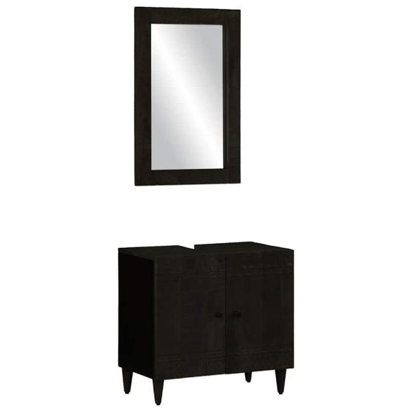 ARDEBO.de - 2-tlg. Badmöbel-Set Massivholz Mango