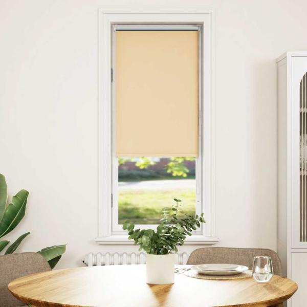 ARDEBO.de - Verdunkelungsrollo Beige 55x175cm Stoffbreite 50,7 cm Polyester