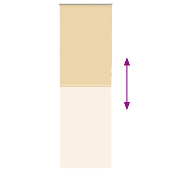 Verdunkelungsrollo Beige 65x210cm Stoffbreite 60,7 cm Polyester