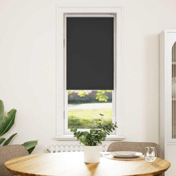 ARDEBO.de - Verdunkelungsrollo Schwarz 40x130 cm Stoffbreite 35,7 cm
