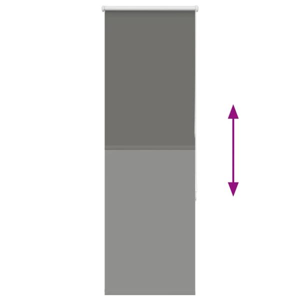 Verdunkelungsrollo Grau 50x175 cm Stoffbreite 45,7 cm Polyester