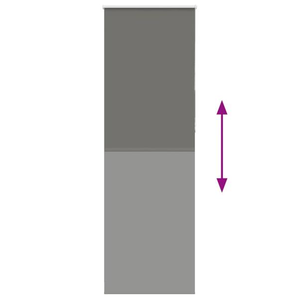 Verdunkelungsrollo Grau 65x230 cm Stoffbreite 60,7 cm Polyester