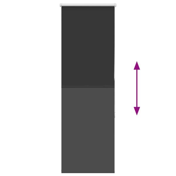 Verdunkelungsrollo Schwarz 50x130 cm Stoffbreite 45,7 cm