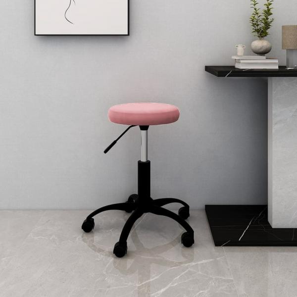 ARDEBO.de - Bürostuhl Drehbar Rosa Samt