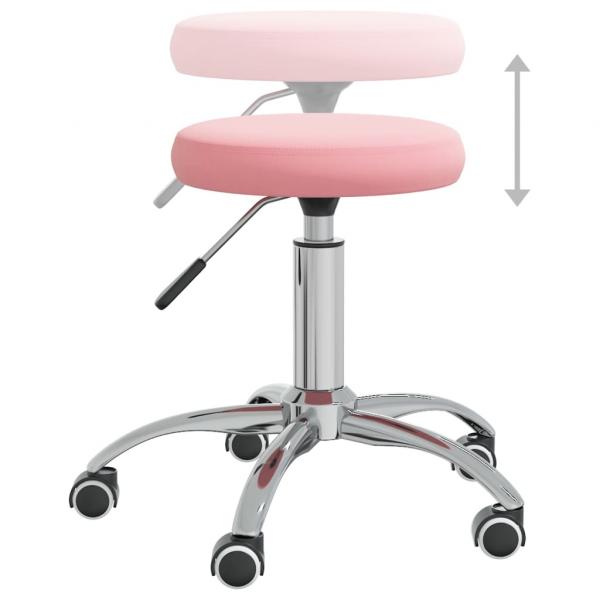 Bürostuhl Drehbar Rosa Samt