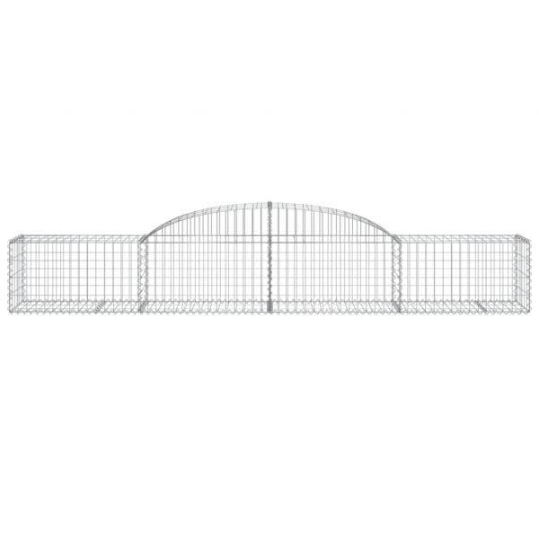Gabione mit Hochbogen 300x50x40/60 cm Verzinktes Eisen