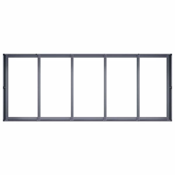 Pflanzgefäß Anthrazit 200x80x40 cm Stahl