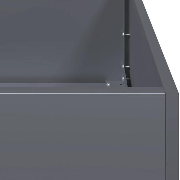 Pflanzgefäß Anthrazit 200x80x40 cm Stahl