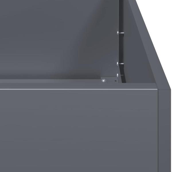 Pflanzgefäß Anthrazit 40x80x80 cm Stahl