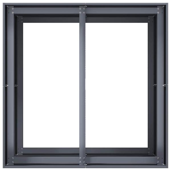 Pflanzgefäß Anthrazit 80x80x80 cm Stahl