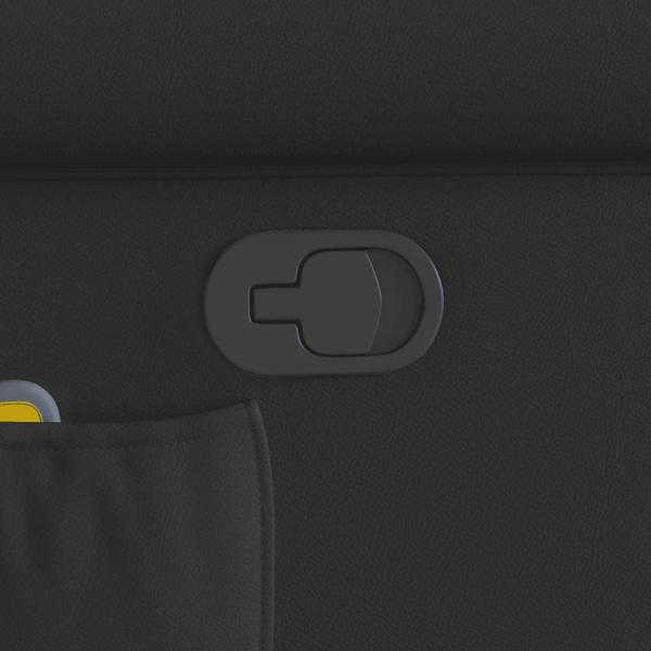 Stehsessel Massage Glänzendes Schwarzes Kunstleder