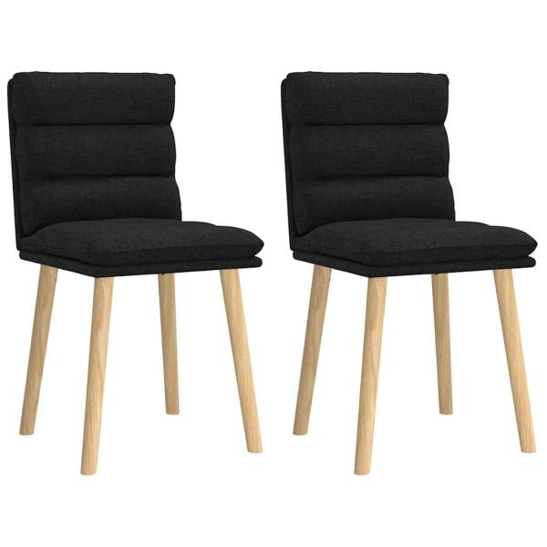 ARDEBO.de - Esszimmerstühle 2 Stk. Schwarz Stoff