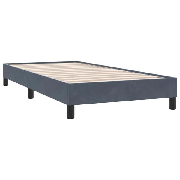 Boxspringbett ohne Matratze Dunkelgrau 90x210 cm Samt