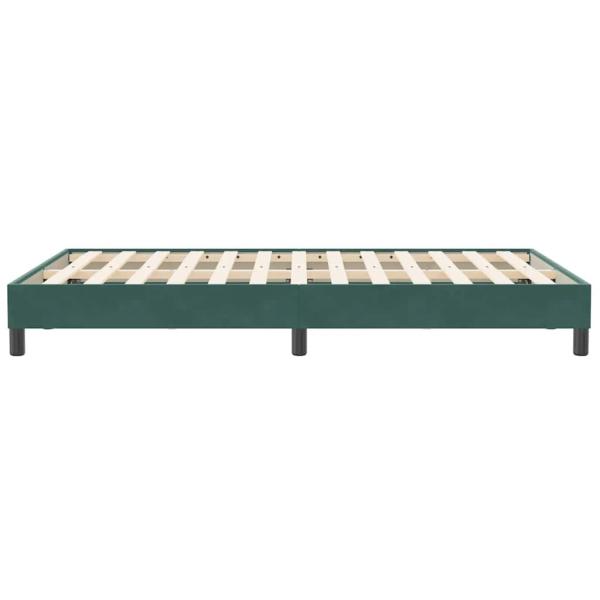 Boxspringbett ohne Matratze Dunkelgrün 120x210 cm Samt