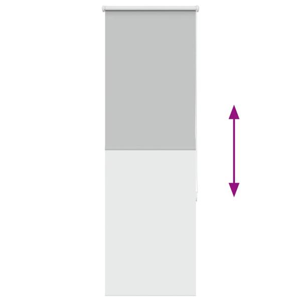 Verdunkelungsrollo Hellgrau 50x175 cm Stoffbreite 45,7 cm