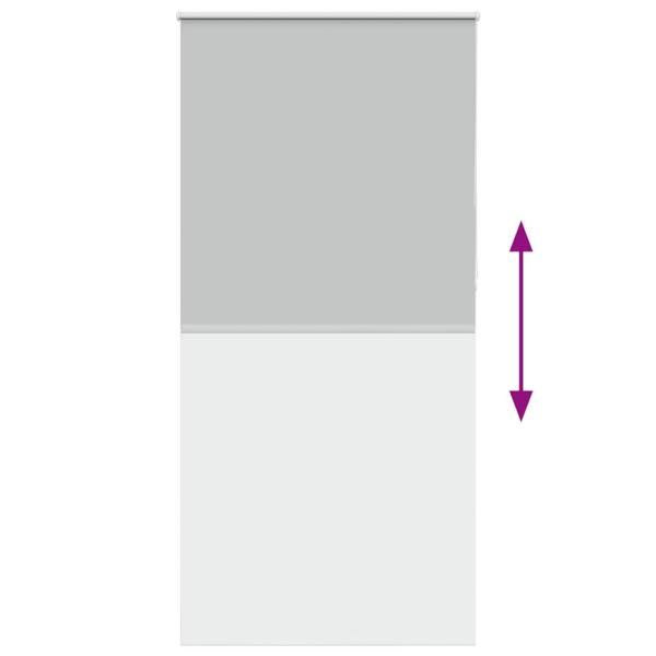 Verdunkelungsrollo Hellgrau 90x210 cm Stoffbreite 85,7 cm