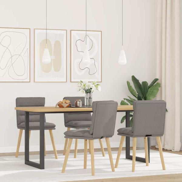 ARDEBO.de - Esszimmerstühle 4 Stk. Taupe Stoff