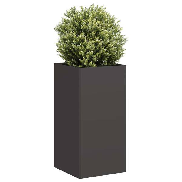 ARDEBO.de - Pflanzkübel Schwarz 40x40x80 cm Kaltgewalzter Stahl