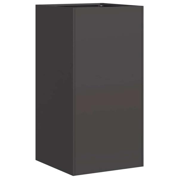 Pflanzkübel Schwarz 40x40x80 cm Kaltgewalzter Stahl