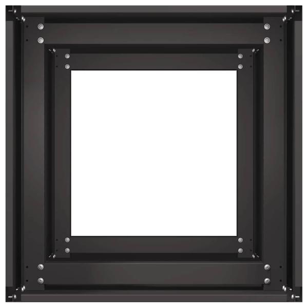Pflanzkübel Schwarz 40x40x80 cm Kaltgewalzter Stahl