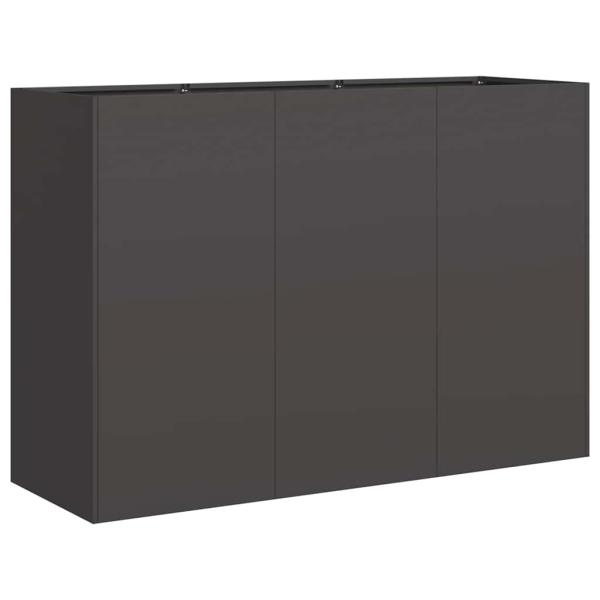 Pflanzkübel Schwarz 120x40x80 cm Kaltgewalzter Stahl