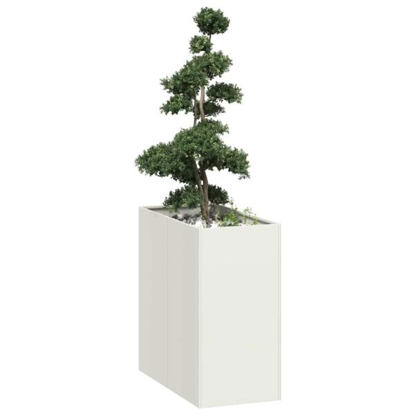 ARDEBO.de - Pflanzgefäß Weiß 40x80x80 cm Stahl