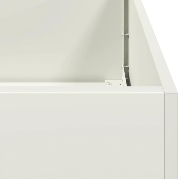 Pflanzgefäß Weiß 40x80x80 cm Stahl