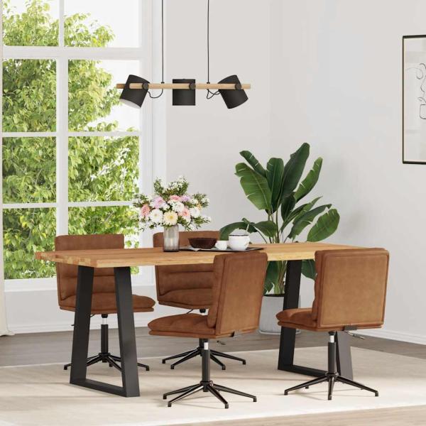 ARDEBO.de - Esszimmerstühle 4 Stk. Braun Kunstleder