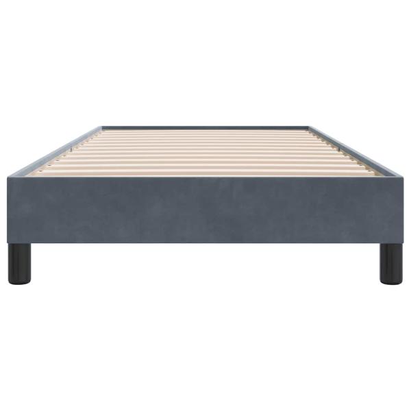 Boxspringbett ohne Matratze Dunkelgrau 80x210 cm Samt