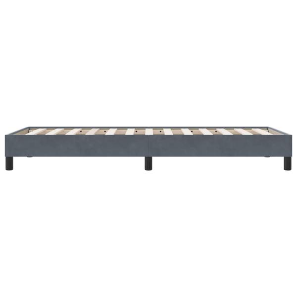 Boxspringbett ohne Matratze Dunkelgrau 80x210 cm Samt