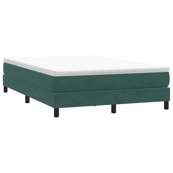 ARDEBO.de - Boxspringbett ohne Matratze Dunkelgrün 140x210 cm Samt