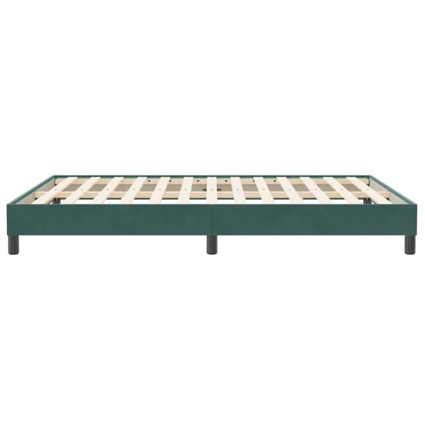 Boxspringbett ohne Matratze Dunkelgrün 140x210 cm Samt