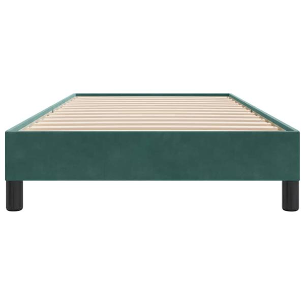 Boxspringbett ohne Matratze Dunkelgrün 100x210 cm Samt