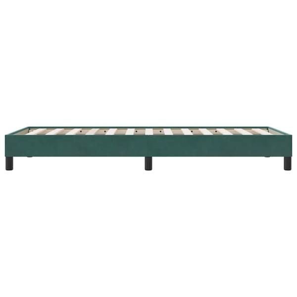 Boxspringbett ohne Matratze Dunkelgrün 100x210 cm Samt