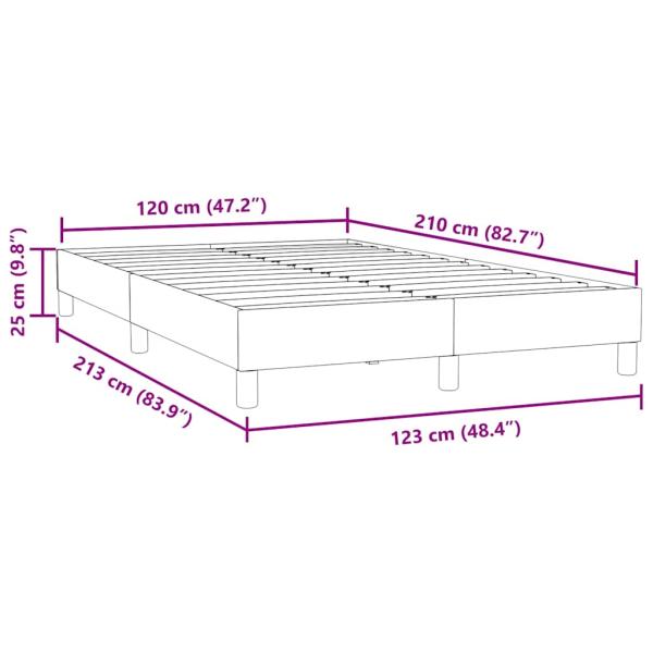 Boxspringbett ohne Matratze Schwarz 120x210 cm Samt