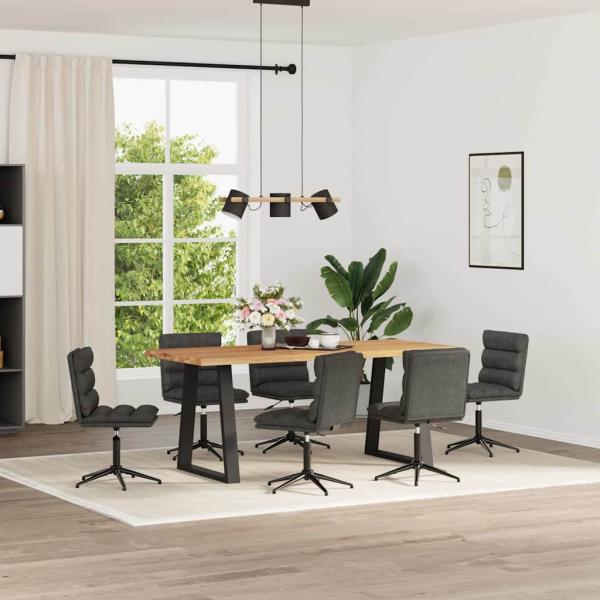 ARDEBO.de - Esszimmerstühle 6 Stk. Schwarz Kunstleder