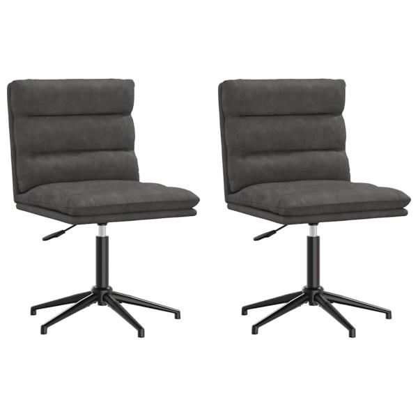 Esszimmerstühle 2 Stk. Schwarz Kunstleder