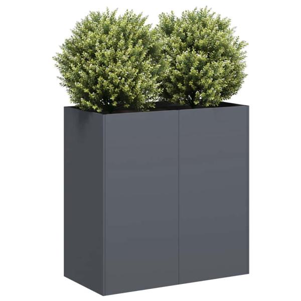 ARDEBO.de - Pflanzkübel Anthrazit 80x40x80 cm Kaltgewalzter Stahl