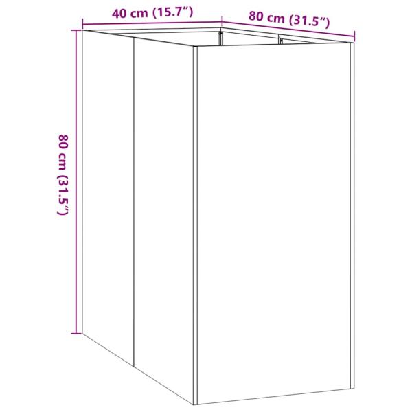 Pflanzgefäß 40x80x80 cm Stahl verzinkt