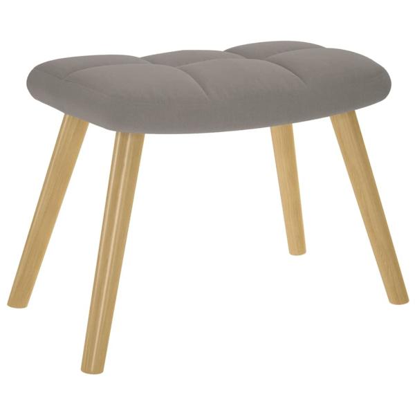 Schaukelsessel mit Hocker Taupe Stoff