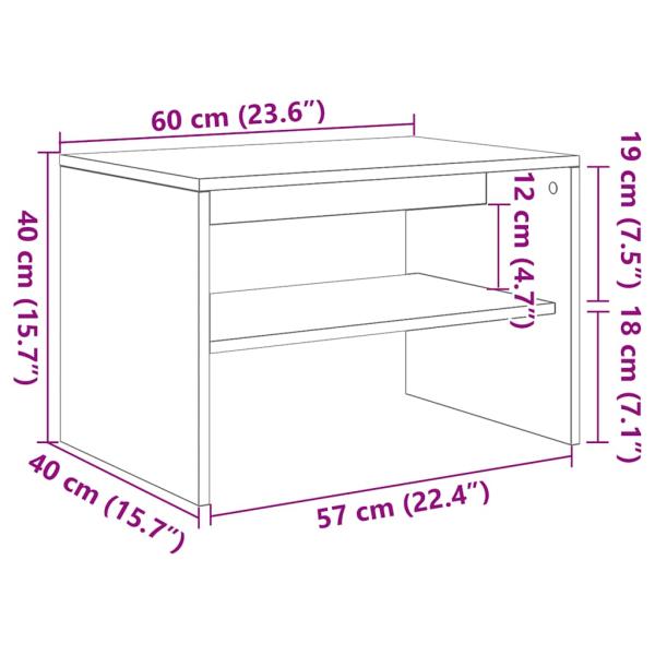TV-Schrank Räuchereiche 60x40x40 cm Holzwerkstoff