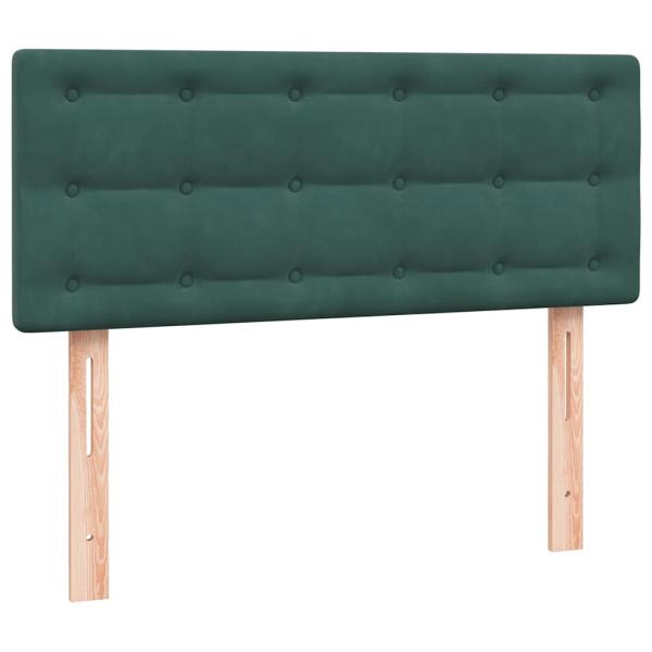 Boxspringbett mit Matratze Dunkelgrün 120x220 cm Samt