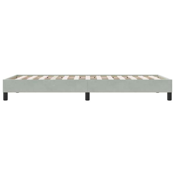 ARDEBO.de - Boxspringbett ohne Matratze Hellgrau 100x210 cm Samt