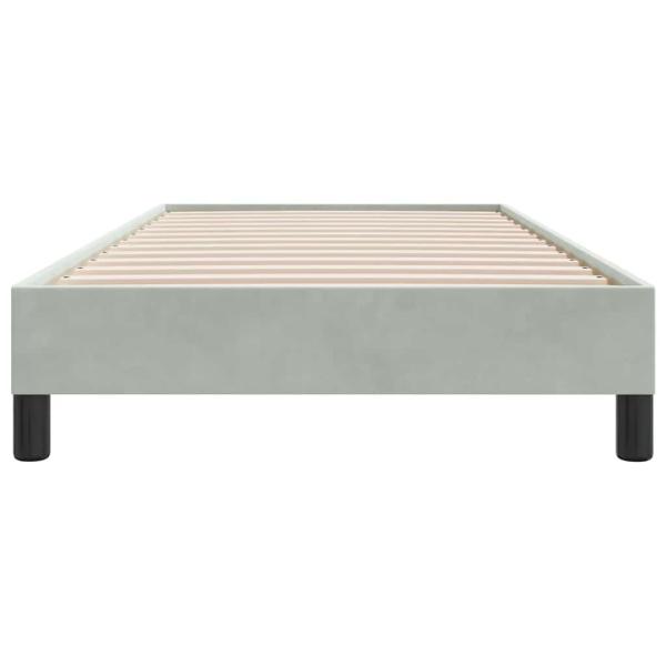 Boxspringbett ohne Matratze Hellgrau 100x210 cm Samt