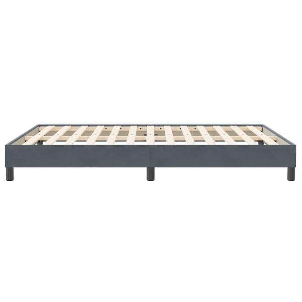 Boxspringbett ohne Matratze Dunkelgrau 160x210 cm Samt