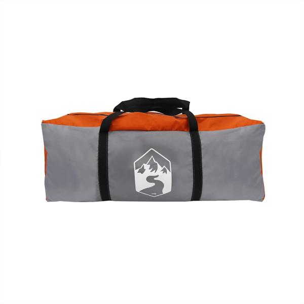 Campingzelt 5 Personen Grau und Orange Wasserdicht