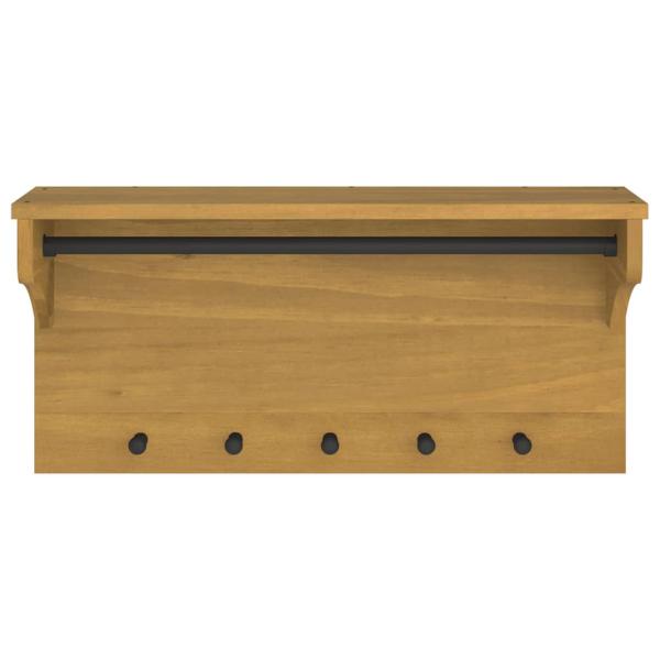 Wandgarderobe SANDNES 87x30x42 cm Massivholz Kiefer