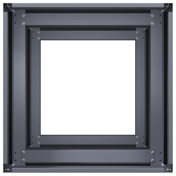 Pflanzkübel Anthrazit 40x40x80 cm Kaltgewalzter Stahl