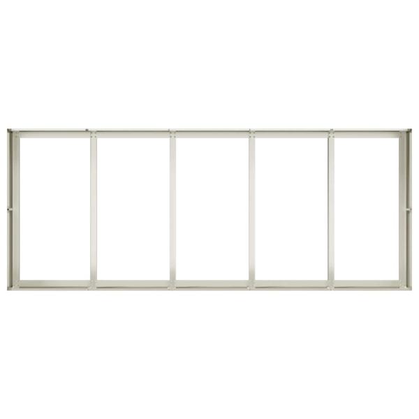 Pflanzgefäß Weiß 200x80x40 cm Stahl